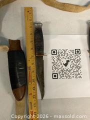 MaxSold Auction: Vintage Hunting Cutting Utensil Lot of 2 w/ Sheaths Wood Handles Fixed Blade - Vancouver (British Columbia, Canada) SELLER MANAGED Reseller Online Auction - East 7th Avenue (STORAGE)