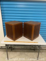 MaxSold Auction: Vintage Realistic Optimus-4 Floor Speakers Pair 8 Ohm Japan Cat. 40-1974 - Vancouver (British Columbia, Canada) SELLER MANAGED Reseller Online Auction - East 7th Avenue (STORAGE)
