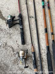 MaxSold Auction: Fishing Poles, Reels, Loaded Tackle Box - Gilroy (California, USA) SELLER MANAGED Estate Sale Online Auction - Santa Paula Drive