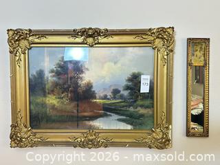 MaxSold Auction: Framed Art & Mirror  - Gilroy (California, USA) SELLER MANAGED Estate Sale Online Auction - Santa Paula Drive