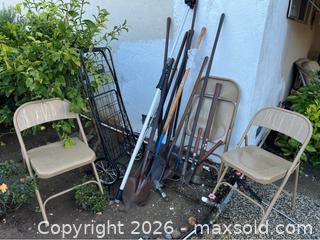 MaxSold Auction: Garden Tools, Folding Chairs, Wire Cart - Gilroy (California, USA) SELLER MANAGED Estate Sale Online Auction - Santa Paula Drive