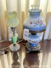 MaxSold Auction: Lot of Hurricane Style Lamps Floral  - Gilroy (California, USA) SELLER MANAGED Estate Sale Online Auction - Santa Paula Drive