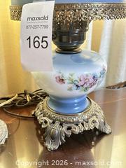 MaxSold Auction: Lot of Hurricane Style Lamps Floral  - Gilroy (California, USA) SELLER MANAGED Estate Sale Online Auction - Santa Paula Drive