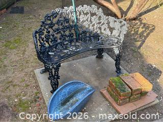 MaxSold Auction: Metal Garden Bench, Planter, Bricks - Gilroy (California, USA) SELLER MANAGED Estate Sale Online Auction - Santa Paula Drive