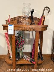 MaxSold Auction: Oak Umbrella Stand And Glass Items - Gilroy (California, USA) SELLER MANAGED Estate Sale Online Auction - Santa Paula Drive
