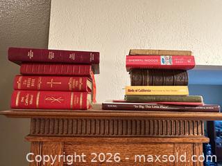 MaxSold Auction: Tall Narrow Bookcase Filled with Books + More  - Gilroy (California, USA) SELLER MANAGED Estate Sale Online Auction - Santa Paula Drive