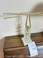MaxSold Auction: Vintage Bankers Lamp and MCM Gold Metal Ornate Free Standing Towel Jewelry Holder  - Gilroy (California, USA) SELLER MANAGED Estate Sale Online Auction - Santa Paula Drive