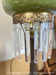 MaxSold Auction: Vintage Lamp Parlor Style Hurricane Brass Tone with Marble Accent - A - Gilroy (California, USA) SELLER MANAGED Estate Sale Online Auction - Santa Paula Drive