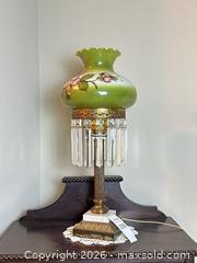 MaxSold Auction: Vintage Lamp Parlor Style Hurricane Brass Tone with Marble Accent - B - Gilroy (California, USA) SELLER MANAGED Estate Sale Online Auction - Santa Paula Drive