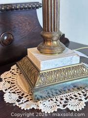 MaxSold Auction: Vintage Lamp Parlor Style Hurricane Brass Tone with Marble Accent - B - Gilroy (California, USA) SELLER MANAGED Estate Sale Online Auction - Santa Paula Drive