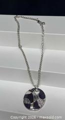 MaxSold Auction: KG Marked Enamel Pendant Necklace Silver Tone - Campbell (California, USA) PARTNER MANAGED Estate Sale Online Auction -  Dell Avenue