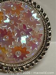 MaxSold Auction: Western Germany Iridescent Scarf Clip – Molded Floral Pink Carnival Glass - Campbell (California, USA) PARTNER MANAGED Estate Sale Online Auction -  Dell Avenue