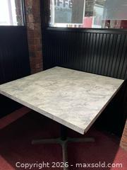 MaxSold Auction: Commercial Rectangular/Square Laminate Marble-Pattern Table - Quinte West (Trenton) (Ontario, Canada) SELLER MANAGED Moving Online Auction - Front Street
