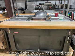 MaxSold Auction: MKE Stainless Steel Steam Table with Wood Countertop - Quinte West (Trenton) (Ontario, Canada) SELLER MANAGED Moving Online Auction - Front Street