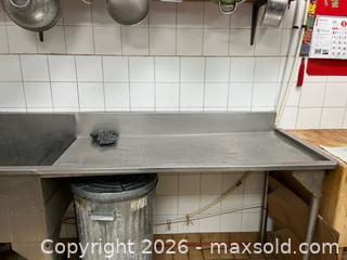 MaxSold Auction: Stainless Steel Two-Basin Commercial Kitchen Sink with Drainboard - Quinte West (Trenton) (Ontario, Canada) SELLER MANAGED Moving Online Auction - Front Street
