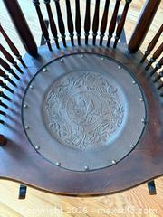 MaxSold Auction: Antique Rocking Chair with Leather Embossed Medallion Seat - Toronto (Ontario, Canada) SELLER MANAGED Estate Sale Online Auction - Glenthorne Drive