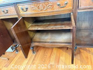 MaxSold Auction: Brown Wood Veneered Buffet / Sideboard - Large - Toronto (Ontario, Canada) SELLER MANAGED Estate Sale Online Auction - Glenthorne Drive