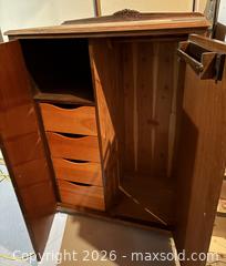 MaxSold Auction: Vintage Mid-Century Wood Wardrobe / Armoire - Toronto (Ontario, Canada) SELLER MANAGED Estate Sale Online Auction - Glenthorne Drive