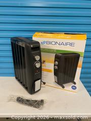 MaxSold Auction: Bionaire 1500W Oil Free Radiator Heater BOF1500-CN Portable w/ Box - Vancouver (British Columbia, Canada) SELLER MANAGED Reseller Online Auction - East 7th Avenue (STORAGE)