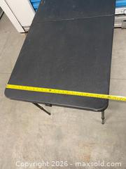 MaxSold Auction: Black Folding Table 24x48 Adjustable Height - Vancouver (British Columbia, Canada) SELLER MANAGED Reseller Online Auction - East 7th Avenue (STORAGE)