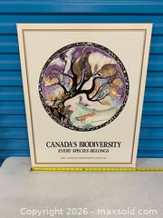 MaxSold Auction: Canada’s Biodiversity Poster – Framed Environmental Print - Vancouver (British Columbia, Canada) SELLER MANAGED Reseller Online Auction - East 7th Avenue (STORAGE)