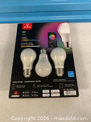 MaxSold Auction: Globe Electric WiFi Smart LED Bulbs A19 RGB Tunable White 3 Pack E26  - Vancouver (British Columbia, Canada) SELLER MANAGED Reseller Online Auction - East 7th Avenue (STORAGE)