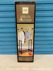 MaxSold Auction: Home Studio Double Wide Garment Rack on Casters – In Box. Sealed - Vancouver (British Columbia, Canada) SELLER MANAGED Reseller Online Auction - East 7th Avenue (STORAGE)