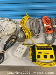MaxSold Auction: Large Lot Extension Cords Power Bars Work Lights NOMA APC  - Vancouver (British Columbia, Canada) SELLER MANAGED Reseller Online Auction - East 7th Avenue (STORAGE)