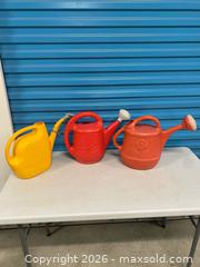 MaxSold Auction: Lot of 3 Plastic Watering Cans 6L 2 Gallon Italy Canada  - Vancouver (British Columbia, Canada) SELLER MANAGED Reseller Online Auction - East 7th Avenue (STORAGE)