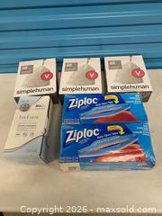 MaxSold Auction: Lot Simplehuman Code V Liners Ziploc Freezer Bags Tru Earth Detergent  - Vancouver (British Columbia, Canada) SELLER MANAGED Reseller Online Auction - East 7th Avenue (STORAGE)