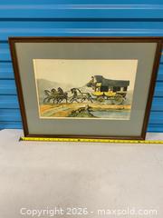 MaxSold Auction: Sidney Z. Lucas Stagecoach Etching – Framed Eaton’s Toronto - Vancouver (British Columbia, Canada) SELLER MANAGED Reseller Online Auction - East 7th Avenue (STORAGE)