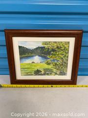 MaxSold Auction: Signed Watercolor Landscape With Horses – Framed - Vancouver (British Columbia, Canada) SELLER MANAGED Reseller Online Auction - East 7th Avenue (STORAGE)