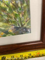 MaxSold Auction: Signed Watercolor Landscape With Horses – Framed - Vancouver (British Columbia, Canada) SELLER MANAGED Reseller Online Auction - East 7th Avenue (STORAGE)