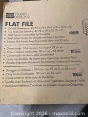 MaxSold Auction: Studio Designs Flat File Cabinet #60724 Light Grey – New in Box - Vancouver (British Columbia, Canada) SELLER MANAGED Reseller Online Auction - East 7th Avenue (STORAGE)