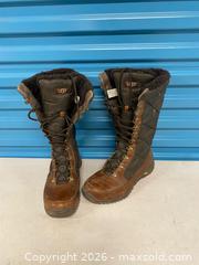 MaxSold Auction: UGG Australia Men’s Tall Winter Boots Vibram Sole Brown Size 12 US  - Vancouver (British Columbia, Canada) SELLER MANAGED Reseller Online Auction - East 7th Avenue (STORAGE)