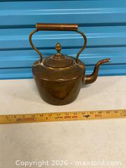 MaxSold Auction: Vintage Copper Tea Kettle with Brass Handle - Vancouver (British Columbia, Canada) SELLER MANAGED Reseller Online Auction - East 7th Avenue (STORAGE)