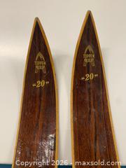 MaxSold Auction: Vintage Toppen “20” Tur-Ski Wooden Skis w/ Poles – Made in Norway - Vancouver (British Columbia, Canada) SELLER MANAGED Reseller Online Auction - East 7th Avenue (STORAGE)