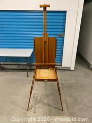 MaxSold Auction: Wooden French Style Field Artist Easel w/ Storage Drawer. Folding  - Vancouver (British Columbia, Canada) SELLER MANAGED Reseller Online Auction - East 7th Ave (STORAGE)