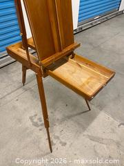 MaxSold Auction: Wooden French Style Field Artist Easel w/ Storage Drawer. Folding  - Vancouver (British Columbia, Canada) SELLER MANAGED Reseller Online Auction - East 7th Ave (STORAGE)