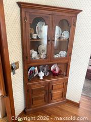 MaxSold Auction: Gorgeous Glass Door Corner Cabinet - Le Roy (New York, USA) SELLER MANAGED Estate Sale Online Auction - Wescott Road