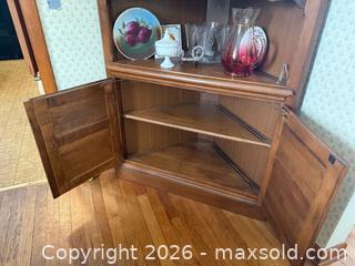 MaxSold Auction: Gorgeous Glass Door Corner Cabinet - Le Roy (New York, USA) SELLER MANAGED Estate Sale Online Auction - Wescott Road