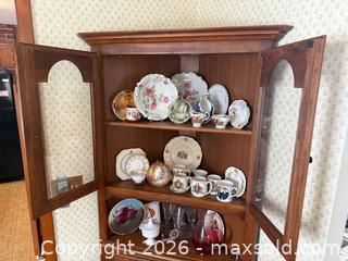 MaxSold Auction: Gorgeous Glass Door Corner Cabinet - Le Roy (New York, USA) SELLER MANAGED Estate Sale Online Auction - Wescott Road