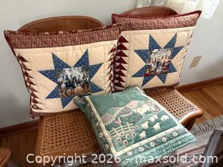 MaxSold Auction: Handmade (3) Pillow Lot - Le Roy (New York, USA) SELLER MANAGED Estate Sale Online Auction - Wescott Road