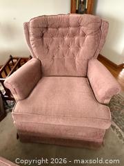 MaxSold Auction: PAIR of Pink Chairs & 1 Ottoman - Le Roy (New York, USA) SELLER MANAGED Estate Sale Online Auction - Wescott Road