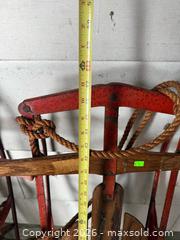 MaxSold Auction: PAIR of Vintage Sleds - Le Roy (New York, USA) SELLER MANAGED Estate Sale Online Auction - Wescott Road