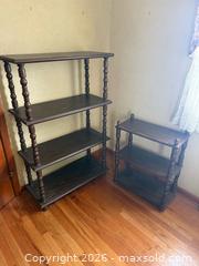 MaxSold Auction: PAIR of Wooden Shelves - Le Roy (New York, USA) SELLER MANAGED Estate Sale Online Auction - Wescott Road