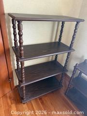 MaxSold Auction: PAIR of Wooden Shelves - Le Roy (New York, USA) SELLER MANAGED Estate Sale Online Auction - Wescott Road