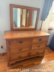MaxSold Auction: Solid Wood Dresser w/ Mirror - Le Roy (New York, USA) SELLER MANAGED Estate Sale Online Auction - Wescott Road