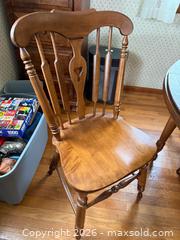 MaxSold Auction: Solid Wood Kitchen Dining Set w/ 4 Chairs - Le Roy (New York, USA) SELLER MANAGED Estate Sale Online Auction - Wescott Road