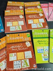 MaxSold Auction: Assorted Alphabet & Quote Scrapbook Sticker Packs (19 packs) - Ottawa (Ontario, Canada) SELLER MANAGED Downsizing Online Auction - Regiment Avenue